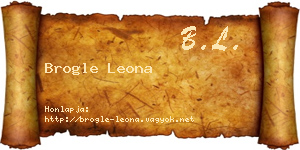 Brogle Leona névjegykártya